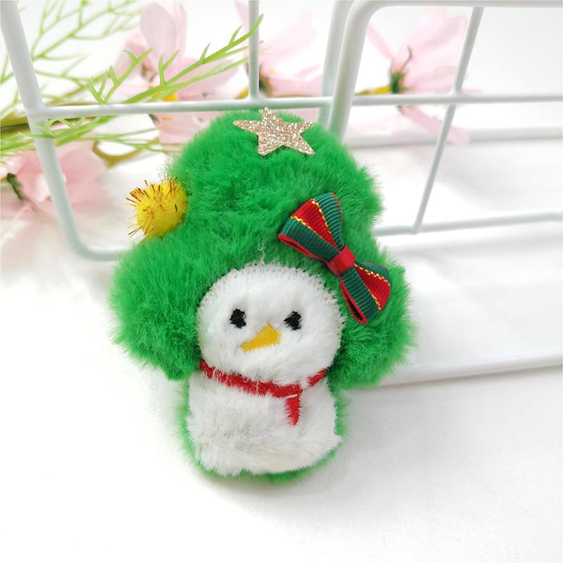 Милый мультяшный плюшевый кулон рождественская елка снеговик лось брелок рюкзак шарм украшение для вечеринки детская игрушка подарок