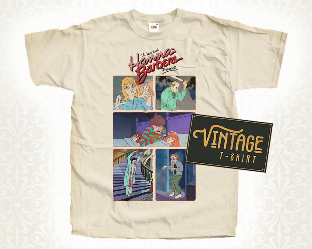 Hanna Barbera V3 T-Shirt Vintage Natural color Men's T-Shirt DTG Digital Print SIZES S M L XL 2XL 3XL 4XL 5XL
