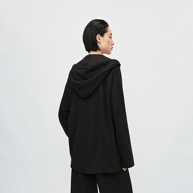 Свитшот-кардиган с капюшоном свободного кроя LESS 2025 Весна 2P241410H