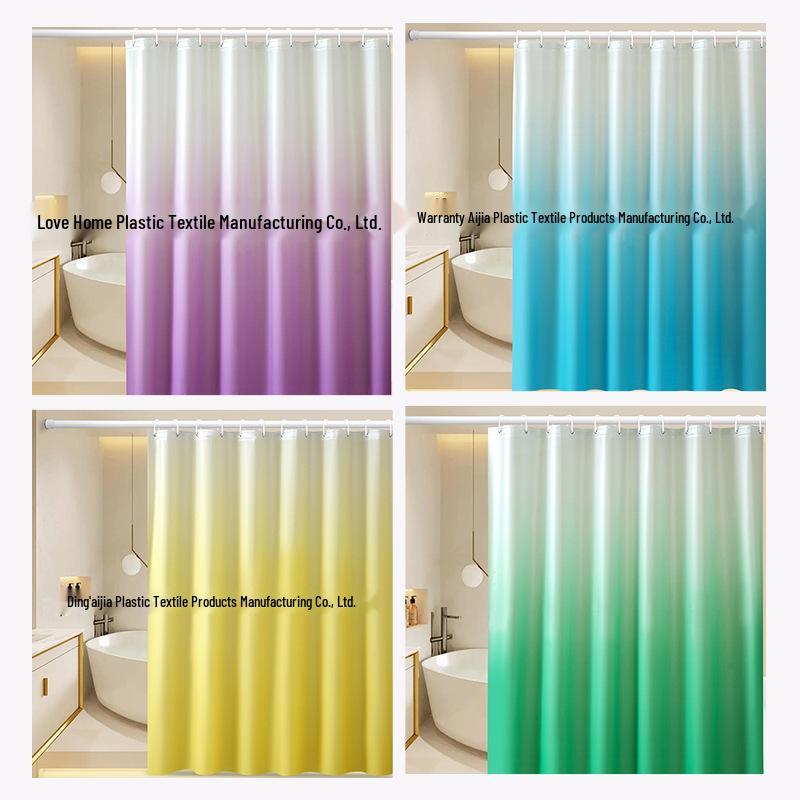 Пятнистая ПВХ печатная водонепроницаемая устойчивая к плесени шторка для душа с крючками