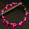 1/2Pcs Colorful LED Rose Flower Crown Adjustable Wedding Bride Floral Hair Wreath Headband Garland Headpiece Hair Accessories Party Photo Props