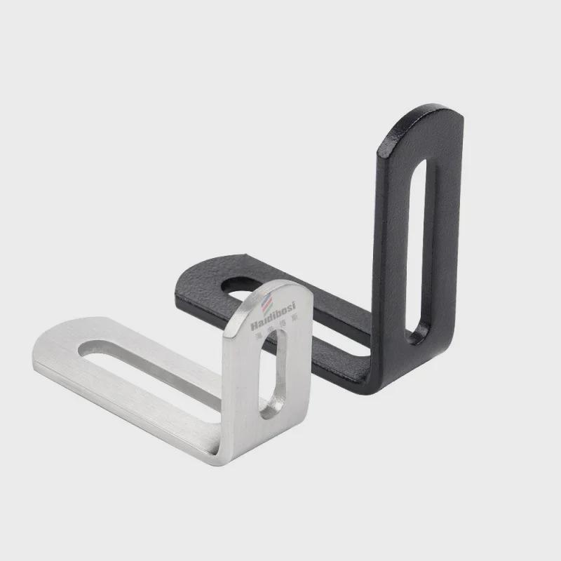 Регулируемый угловой кронштейн L-образной формы из нержавеющей стали с подвижным длинным отверстием