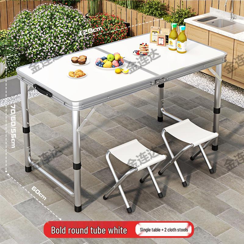 Портативный алюминиевый складной стол для обедов на открытом воздухе и рыночных прилавков - Регулируемый и компактный