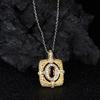 Niche Personalized Design Colored Treasure Necklace Women'S S925 Sterling Silver Natural Garnet Gemstone Pendant Light Luxury High Sense