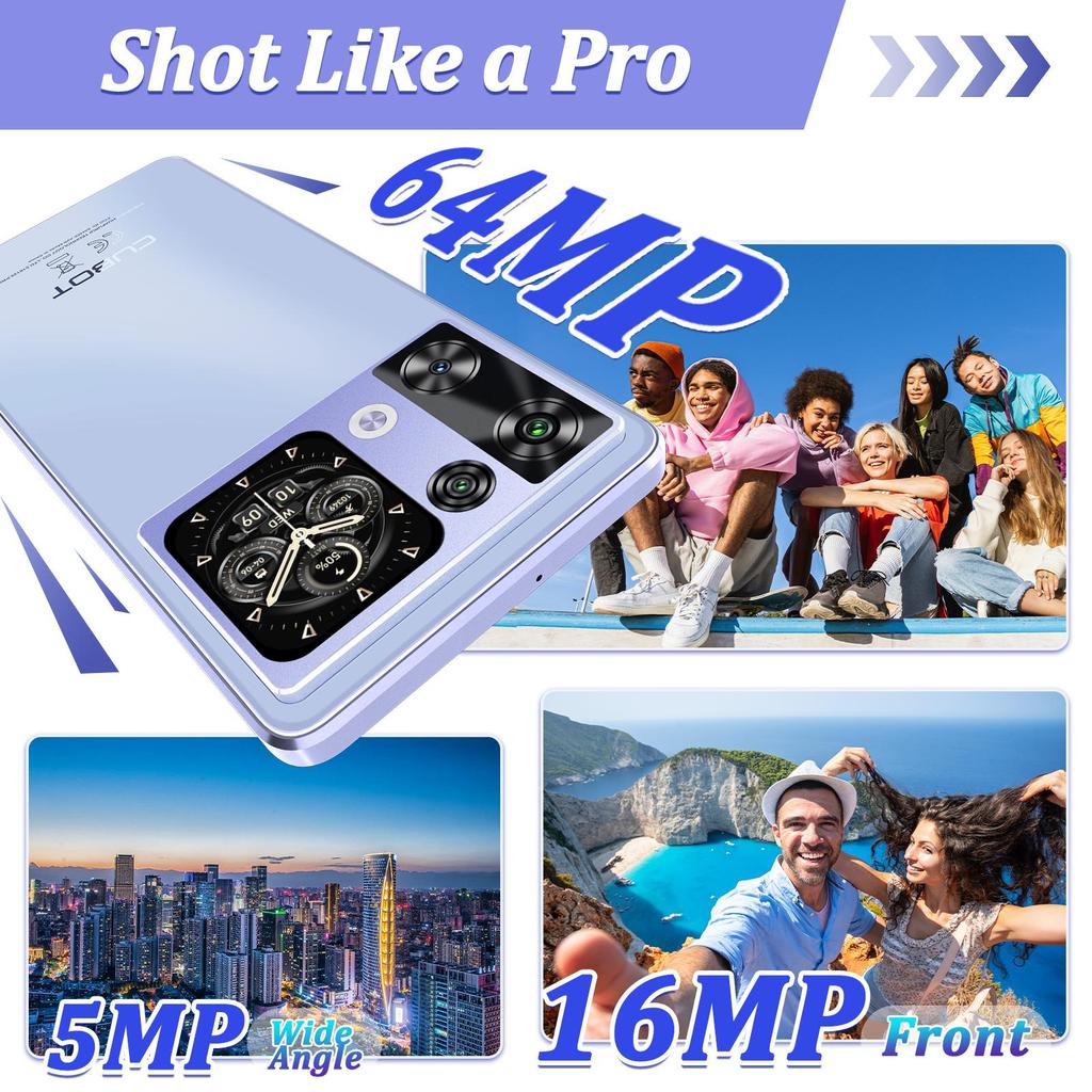 Смартфон CUBOT P90 Android 15, 24 ГБ ОЗУ + 256 ГБ ПЗУ, 6,88-дюймовый HD+ дисплей 120 Гц, 1,72-дюймовый задний сенсорный экран, 64 Мп + 16 Мп, 5100 мАч, NFC/Распознавание лица/Отпечаток пальца