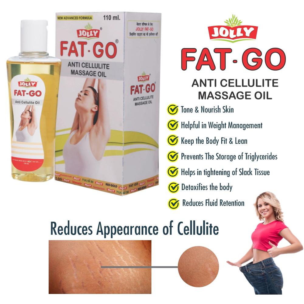 Фэт Гоу: антицеллюлитное массажное масло (110 мл), Fat Go Anti Cellulite Massage Oil,  Jolly