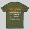 Tech Support Checklist Funny 100% Cotton Summer Casual Cool Loose T-Shirt