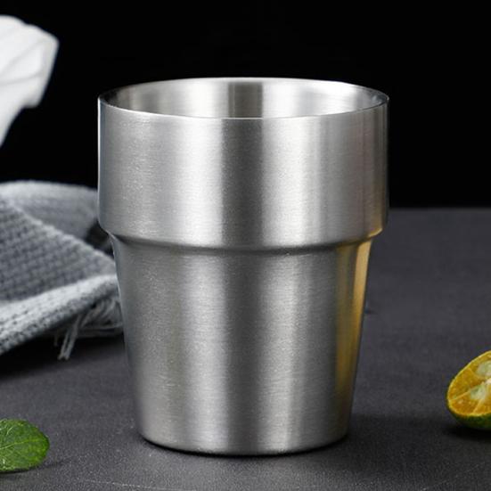 201 Нержавеющая стальная чашка штабелируемая кружка для питья с двойными стенками и вакуумной изоляцией для кофе