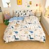 Kids Boys Girls Cartoon Dinosaur Bedding Set, Cute Animal Dinosaur Printed Quilt Cover All Season Bedding Set with Pillowcases
