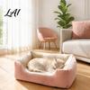 Resilient Cat Bed for Neck Support Cozy Pet Bed Rectangular Plush Lounge Anti-slip Bottom Durable Cats Washable Couch Indoor Small Dogs Puppies