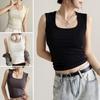 Women's Cotton Y-Back Tank Top - Versatile, Slimming, Casual Wear Camisole for Spring and Summer