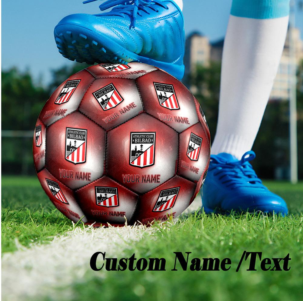 Size 5 Football Custom Name Text, Outdoor Training Soccer BallAthletic Bilbao Football