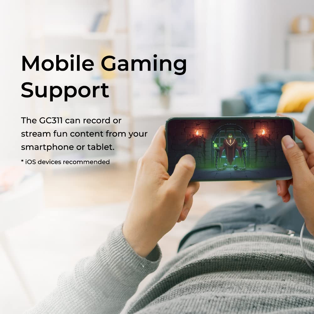 AVerMedia Live Gamer Full HD 1080P 60fps recording USB game compatible with Nintendo iPad import 1 Mini 2.0 capture, Switch, PS4, Xbox, iPhone,