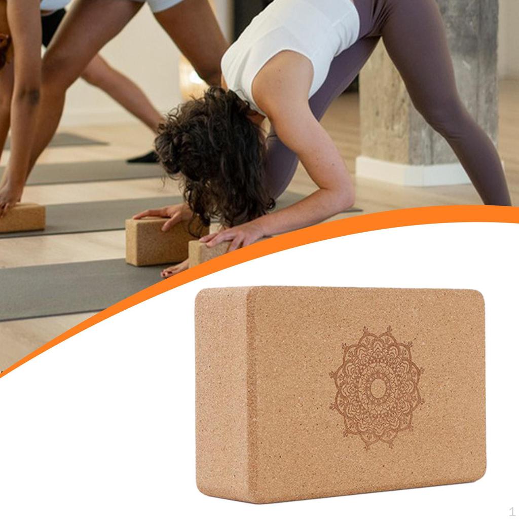 Cork Yoga Block Exercise Assistive Equipment Wooden Accessory for Fitness Home Gym