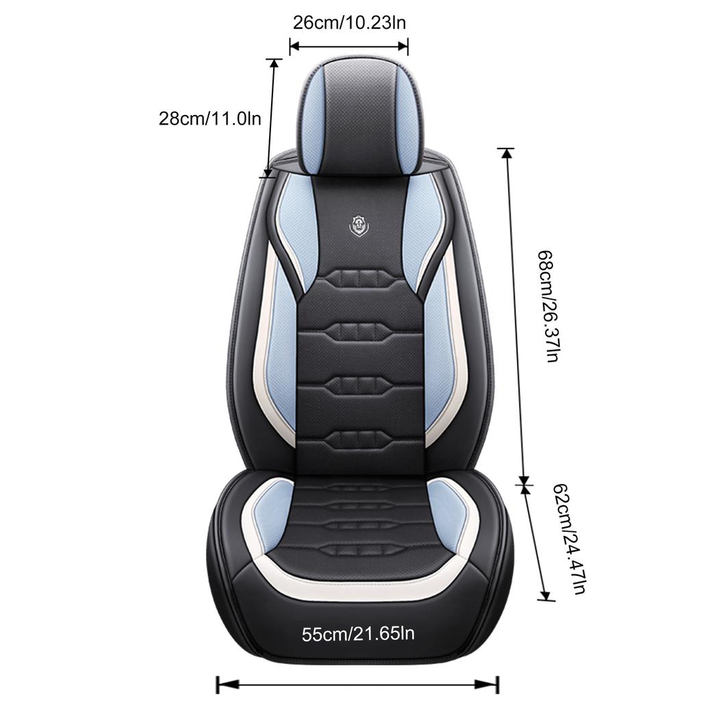 1 шт. Полностью кожаная подушка для автомобильного сиденья, полностью закрытый дышащий чехол для сиденья, перфорированная кожа наппа, одинарный лист, всесезонная совместимая подкладка