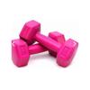 Набор розовых пластиковых гантелей 1 кг 2 шт.