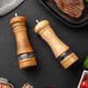 Seasoning Grinder Ceramic Core Kitchen Gadget Reusable Manual Rubber Wood Salt Pepper Mill Modern Grind Large Capacity
