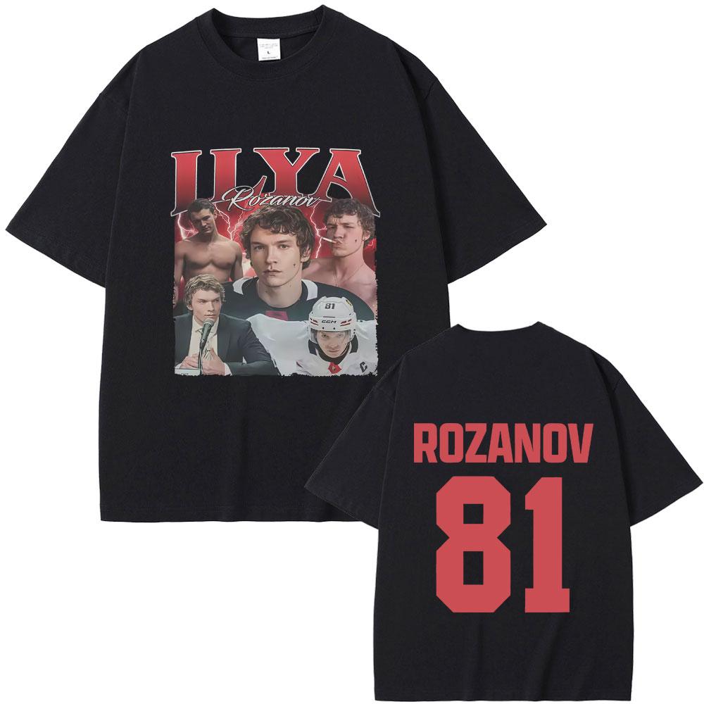 Heated Rivalry Ilya Rozanov Hollanov 81 Tshirt Mens Womens Casual Oversized Streetwear Unisex Fashion Vintage Short Sleeve