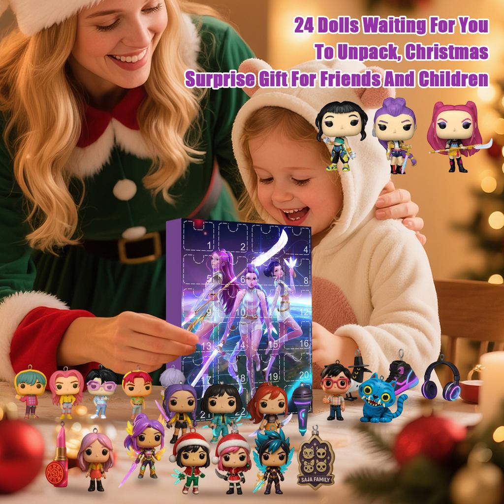 Коробка-сюрприз с 3D куклами, 24 куклы ждут, чтобы вы их распаковали, Рождественский сюрприз для друзей и детей