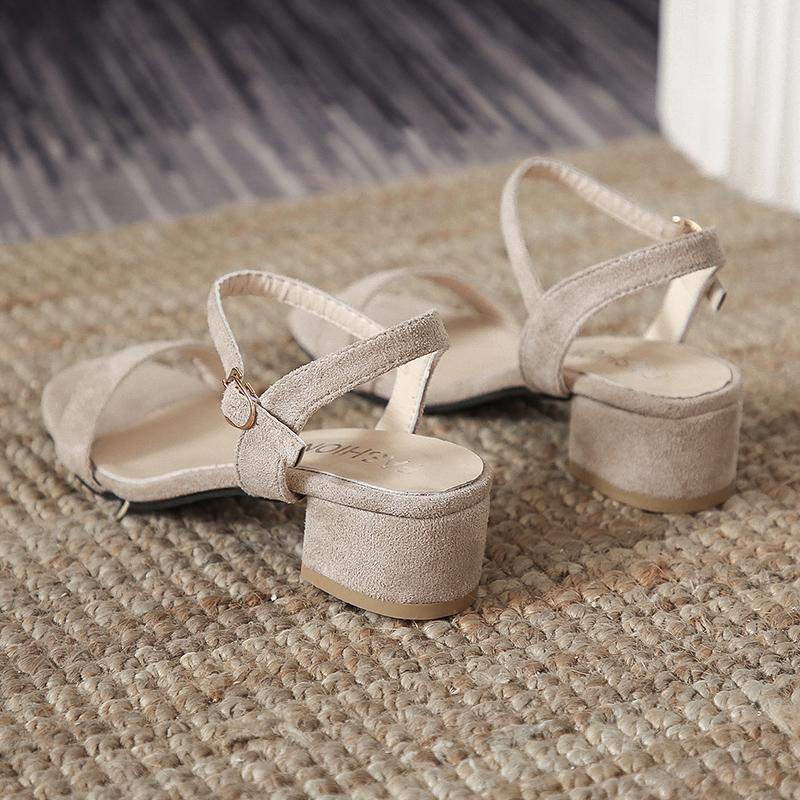 Женские сандалии, летние модные повседневные сандалии с открытым носком, женские сандалии с пряжкой, босоножки на блочном каблуке Sandalias De Verano Para Mujer