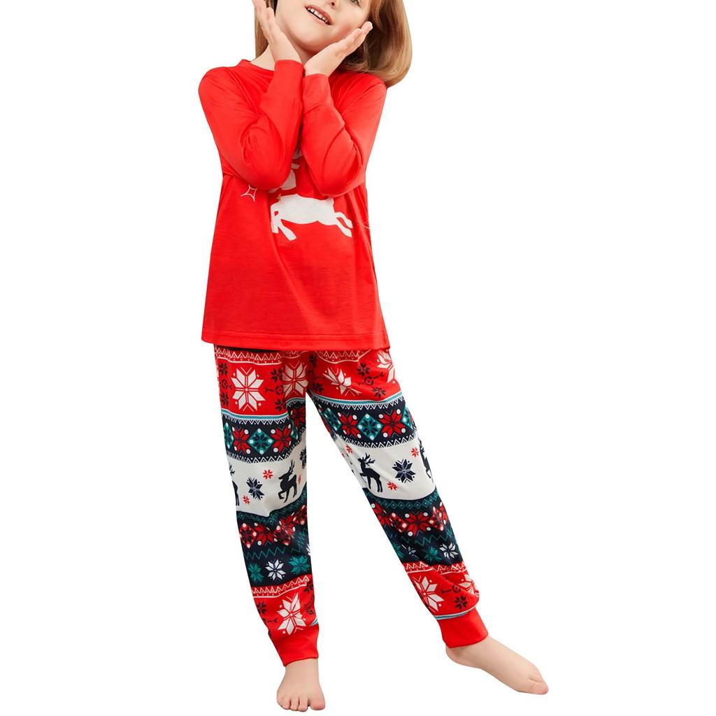 Christmas Parent Child Family Set Home Furnishings Christmas Pajamas Two Piece Set