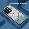 Геометрический узор для OnePlus Nord 3 5 6T 7 Pro 8 12 10T Reno8 Lite 5G 10R Nord N30 Чехол для телефона из закаленного стекла с твердой оболочкой Черный