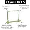 Pack of 10 Gold Trailer P – 2-3/4" x 1/4" (L x W) – Featuring PTO P, Lock P, Trailer Hitch P, and Shaft Locking Coupler P for Farm Trailers,