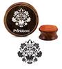 Printtoo Floral Round Wooden Rubber Stamp Scrap-booking Craft Textile Stamps-2