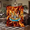 Newcastle United Football Print Flannel Blanket Soft Warm Sofa Bed Throw Blanket For Home Office Bedroom