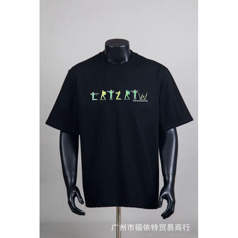 Corteiz Alcatraz Vintage Print T-Shirt Men Women Streetwear Loose Fit Short Sleeve Tee