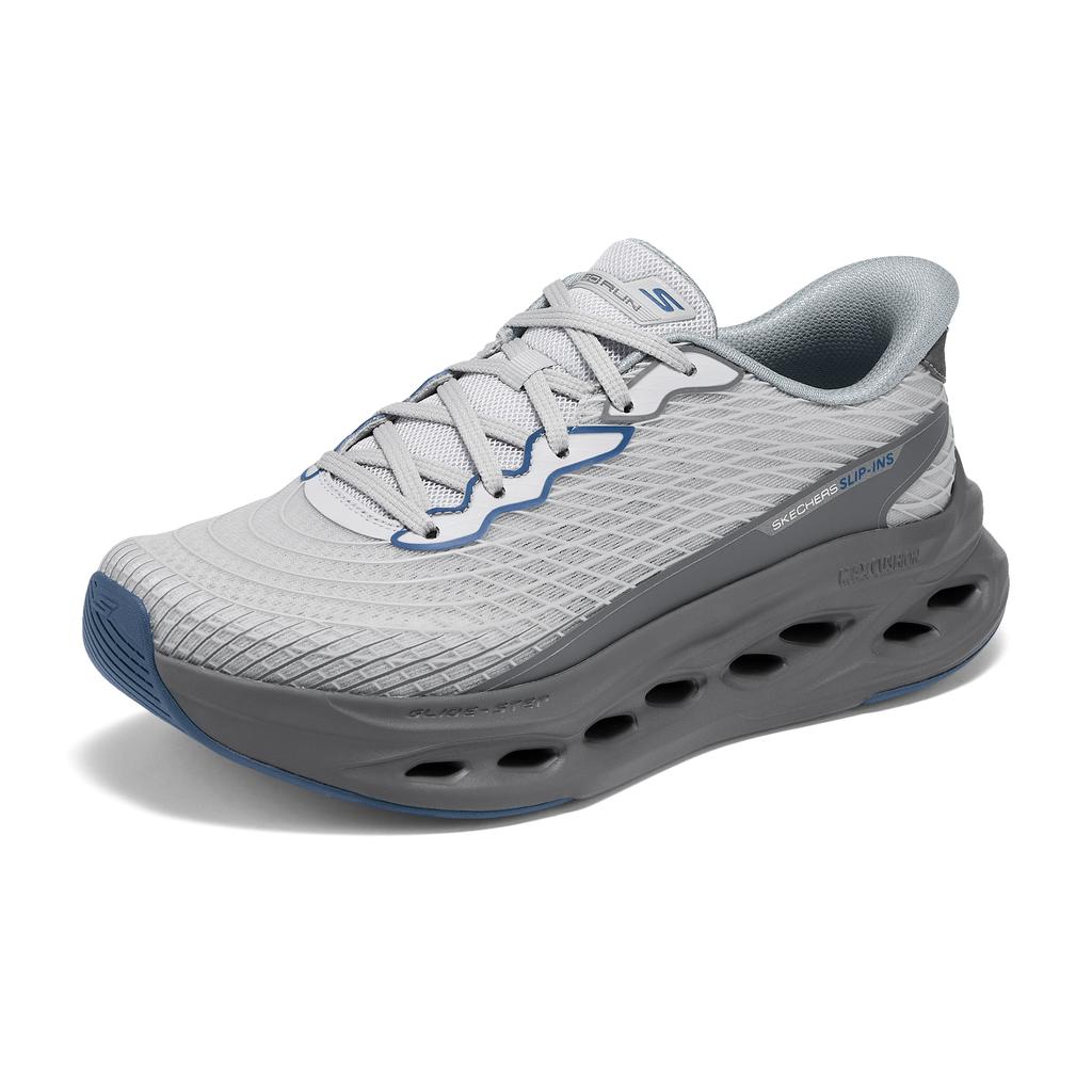 Skechers Мужские удобные универсальные прочные низкие кроссовки для бега Мужские кеды Серый 220425-GRY