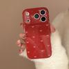 Подходит для чехла на мобильный телефон Apple 16 Iphone17promax Бордовый Бант 13 Ретро Простой 14 Противоударный 17 Мягкий Чехол