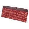Inden Long Bundle Red Background X White Small Cherry Blossom Pattern [Indenya] Wallet, L, Thin, Deerskin, Lacquer, 2107-13-002