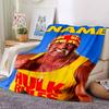 Customiz Name Personality Hulk Hogan  Blanket Soft &Warm Sofa Office Bed Travel Lunch Break Blanket, Gift Suitable All Seasons
