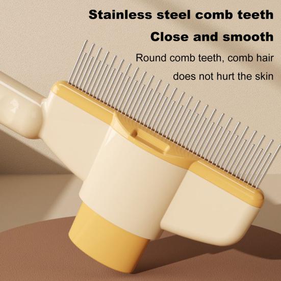 Расческа для питомцев Самоочищающаяся пуходерка Собака Кошка Груминг Инструмент для распутывания питомцев