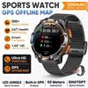 Умные часы для улицы с GPS, аккумулятор 1200 мАч, компас, Bluetooth-звонки, водонепроницаемость IPX8, спортивный фитнес-трекер