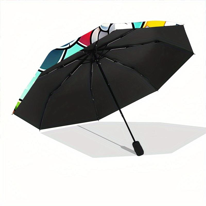 Mario Adventure Automatic Folding Umbrella - Lightweight, Retractable Design with 8-Rib Durability, Perfect for Outdoor Adventures, Fashiona
