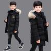 Boys Winter Cotton Coat, Thickened Mid-length, Boys Cotton Coat, Plus Velvet for Middle and Large Children Cotton Coat