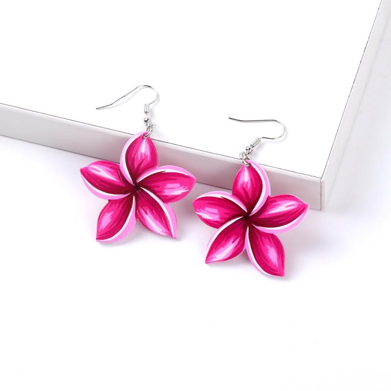 2026 Colorful Oil Painting Flower Acrylic Statement Earrings for Women New Trendy Plant Drop Dangle Earring Party Jewelry Gift
