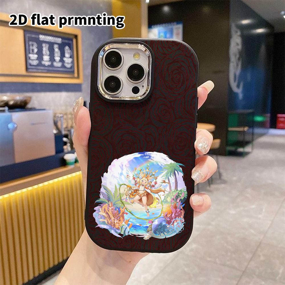 Чехол для телефона: 2D плоский дизайн, подходящий для защитного чехла iPhone 18 17 16 15 14 13 Pro, стиль для пары, летний пляж, рождественские и хэллоуинские подарки