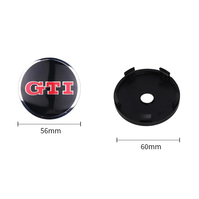 FUVLN1 60/63/68mm Car Wheel Center Hub Cap Logo Tyre Rims Badge Cover For Volkswagen VW Scirocco Golf MK6 Polo Tiguan PASSAT GTI R Line