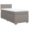 VidaXL Bed Slat Base with Mattress Taupe 90x200 Cm Fabric, Bed, Platform Bed, Panel Bed, Bedroom Furniture 3288068