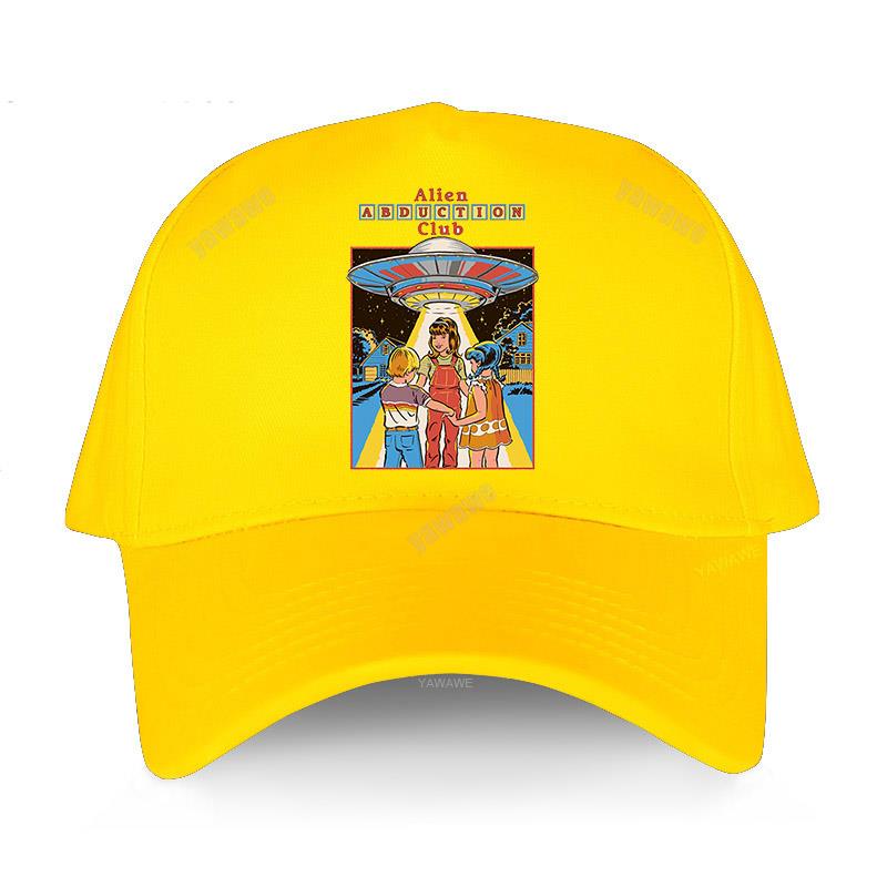 Бейсбольная кепка, летняя однотонная шляпа от солнца, модная регулируемая бейсболка Alien Abduction Club Grim Evil Series, шляпа для папы, хлопковые уличные брендовые кепки