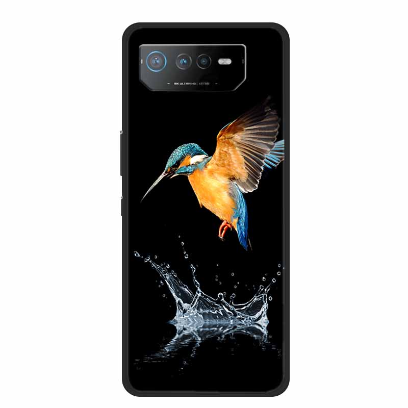 Чехол для телефона Asus ROG Phone 6D Ultimate Задняя крышка Черный ТПУ Силикон Мягкий Чехол Для Asus ROG Phone 6 Pro Чехол Phone6 Pro