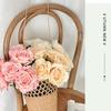 6 Pcs/Bunch DIY Fake Roses Simulation Flower  Home Dining Table Desktop Decoration Photography Prop