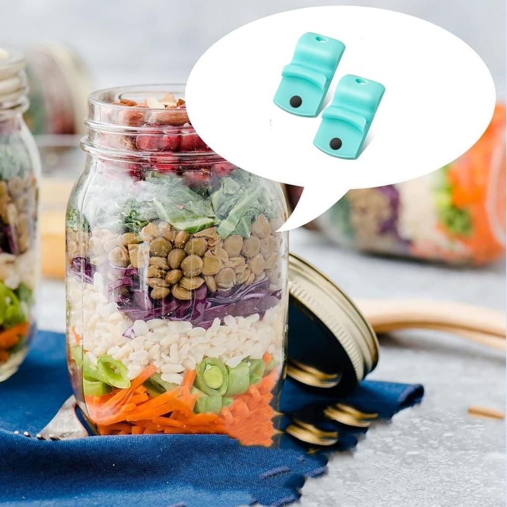 Mason Jar Opener 2 Pack with Strong Magnets - Jar Lid Opener for Wide Mouth and Regular Mouth Lids 2.56 inch Ergonomic Magnetic Canning Tool