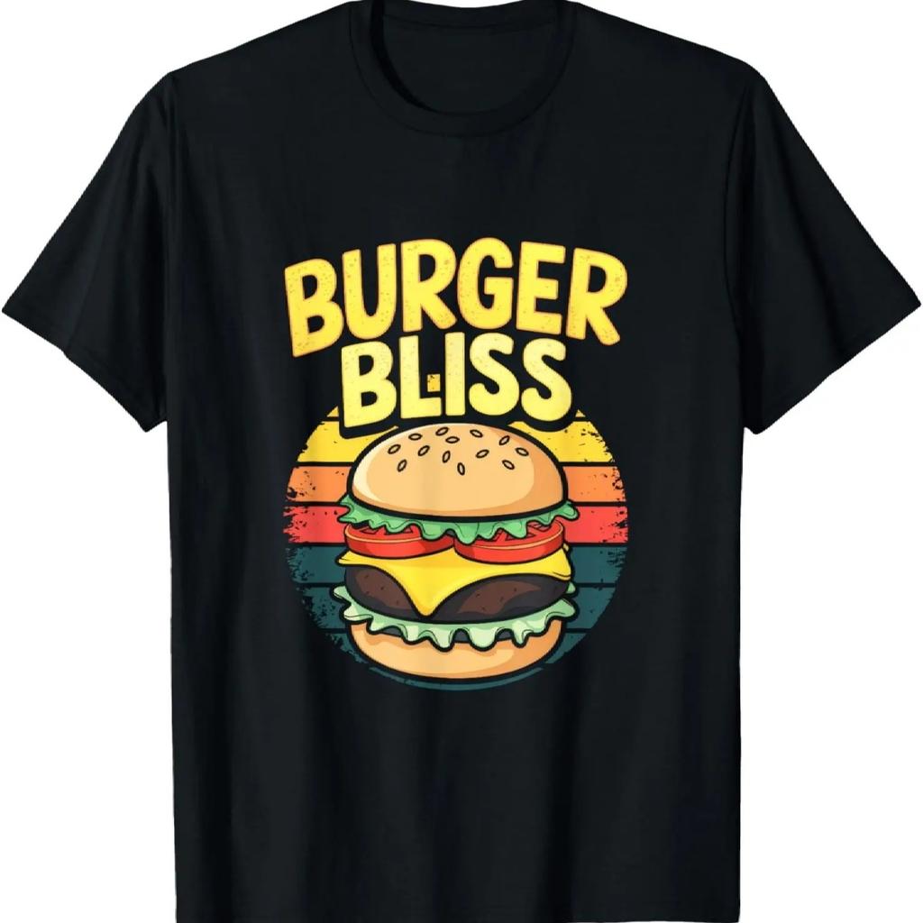 Burger Bliss - Retro Vintage Cheeseburger T-Shirt