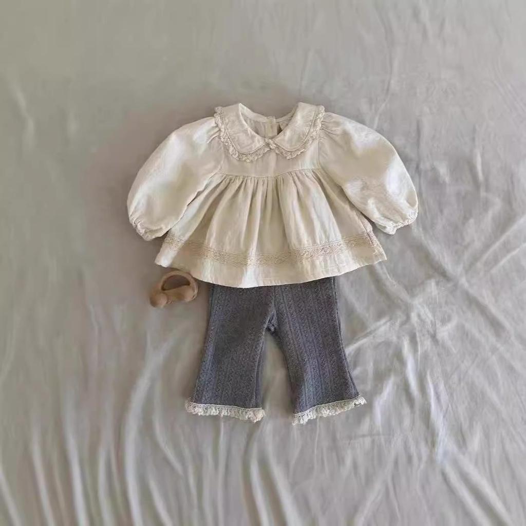 Кружевные леггинсы для девочек - Новая осенняя мода 2025, Детская одежда в корейском стиле, Детские длинные брюки