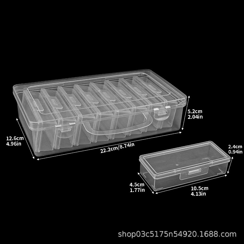 Clear Clear Storage Box Plastic Craft & Sewing Supplies Container Organizer Case Home Storage