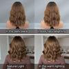 2025 Новый европейско-американский градиентный коричневый средней длины волнистый парик - Полная челка с дизайном, имитирующим рост волос, натуральный стиль полной шапочки, 5 цветов в наличии